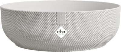 Elho Jazz Bowl 28 - Bloempot voor Binnen - 100% Gerecycled Plastic - Ø 27.5 x H 9.0 cm - Zijdewit