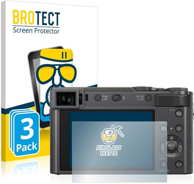 BROTECT - Screenprotector voor Panasonic Lumix DC-TZ200 - Folie Beschermfolie Beschermglas matte 3 Stuks