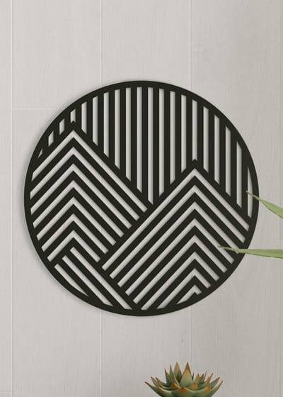 Wanddecoratie | Geometrisch 9 rond - XL (80x80cm)