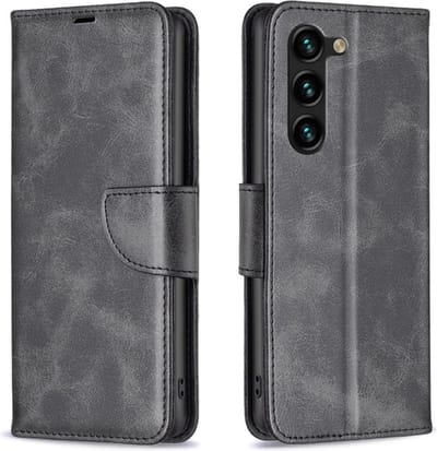 Luxe BookCover Hoes Etui geschikt voor Samsung Galaxy S24 PLUS - S25 PLUS Zwart
