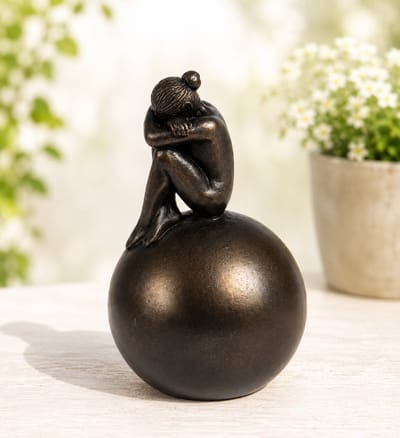 MINI URN / ASURN / BRONS / VROUW MET VERDRIET