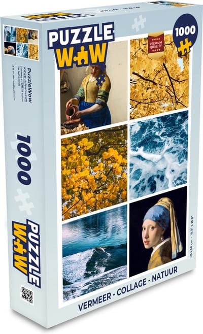 Puzzel Vermeer - Collage - Natuur - Legpuzzel - Puzzel 1000 stukjes volwassenen