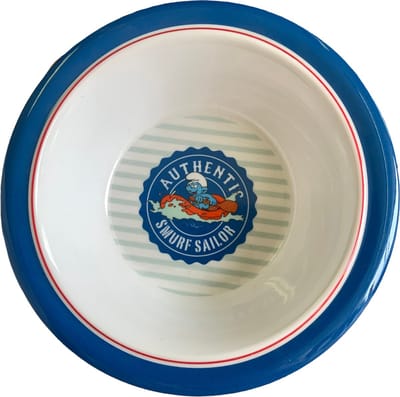 De Smurfen - Merison papschaaltjes - set van 5 - tekst: Authentic smurf sailor - 16,5 cm