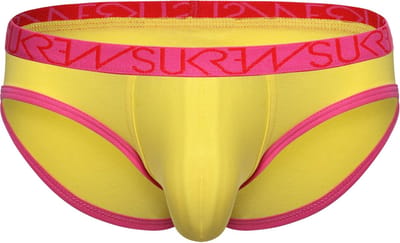SUKREW Low-rise Brief Carnival Pineapple Yellow - MAAT XS - Heren Ondergoed - Slip voor Man - Mannen Brief