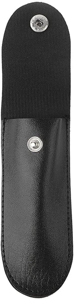 Dailygoods- Flesopener met leren etui - Kurkentrekker - Flesopenerhouder - Decoratief - Bescherming tegen krassen - 15 x 5 cm