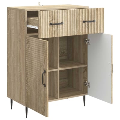 vidaXL - Dressoir - Sonoma - Eiken - 66 - x - 34,5 - x - 89,5 - cm - Bewerkt - hout