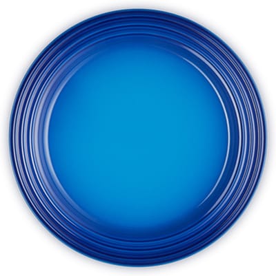 Le Creuset 4 aardewerken ontbijtborden Azure 22cm