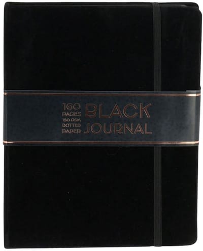 Bulletjournal zwart notitieboek 17x22cm creatief speelgoed.