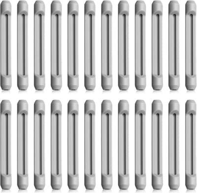 Oorkussentjes voor brillen - Siliconen - 12 paar - 54×8 mm - Antislip oorhaakjes voor brillen - Geschikt voor bijziendheid, leesbrillen en zonnebrillen - Grijs
