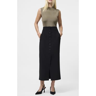 French Connection Jaiden Tailored Long Skirt Black Maat: 14 | Maxi Rokken Outlet | Dames | Zwart