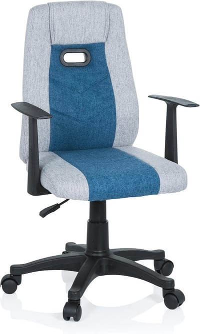 Ergonomische Kinderbureaustoel Kiddy Extra - Comfortabel en Hoogteverstelbaar - Grijs/Blauw