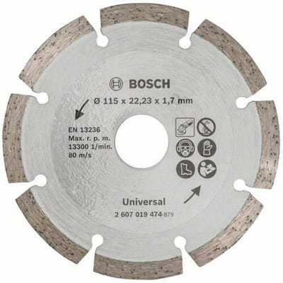 Bosch - Diamantdoorslijpschijf Universal 115 x 22 x 1,7 x 7,0 mm