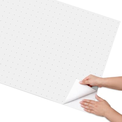 Coloray Meubel Wrap Folie - Wit Meubelfolie - 75x150 cm - Meubelfolie Zelfklevend Gestippeld patroon - Wrapfolie Keuken - Minimalist Meubelfolie - Decoratiefolie - Tafeldecoratie - Achtergronden en patronen