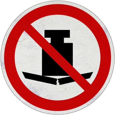 Geen zware last plaatsen verbodsbord - P012 | Sign Again materiaal | 10 cm