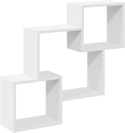 Wandkast met Ornamenten 78x18x71cm - Houten Opbergkast voor Keuken of Woonkamer
