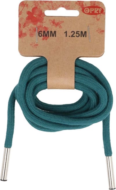 Hoodie koord met koordeinden 6mm 1.25m