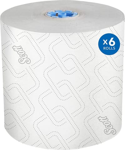 Rolhanddoeken 7 1/2 inch, 1150' met 70% gerecycled papier, 115 vellen per rol, set van 6