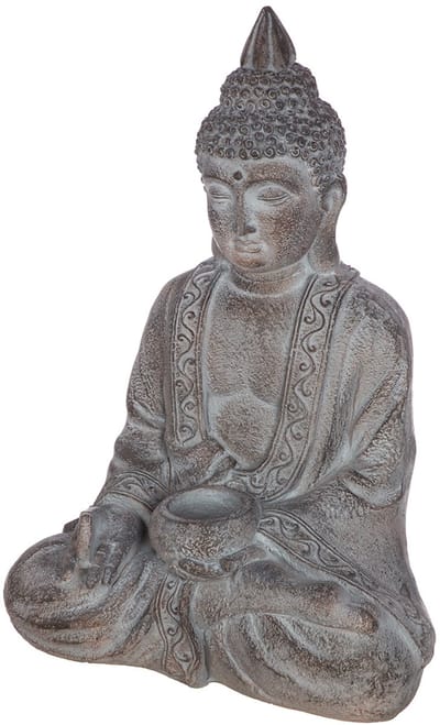 Gilde Handwerk - Sculptuur - Beeld - Kaarsenhouder - Buddha - Magnesia Keramiek - 67x46x29cm