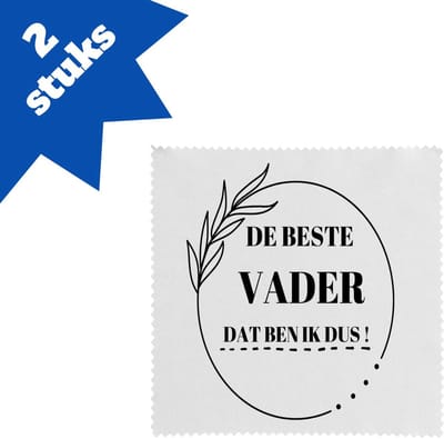 Akyol - de beste vader dat ben ik dus brillendoekjes - Vader - papa - vader cadeautjes - vaderdag - verjaardag - geschenk - kado - 17,8 bij 17,8 cm - 2 stuks