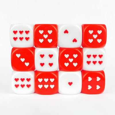 12 STUKS Date Night Dobbelstenen Ideaal Voor Koppels Romantisch Spel Hartvormig Valentijns Cadeau Hem Haar red