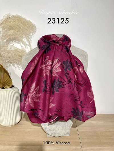 Lange dames Gloria fantasiemotief bladerenmotief azalea zwart wit roze goud
