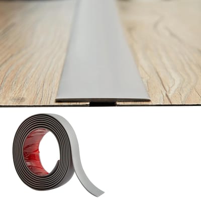 Zelfklevend vloerovergangsprofiel - 5 cm breed - 2 m - Grijs - Deurdrempels - Vinyl - Laminaat - Afdekstrips
