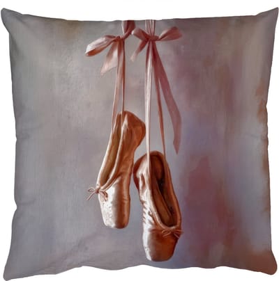Sierkussens - Kussentjes Woonkamer - 50x50 cm - Balletschoenen - Satijn - Aardetinten