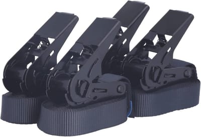 Set van 4 sjorbanden met ratel, 6 meter lang en 25 mm breed, TÜV-gecertificeerd en belastbaar tot 900 kg