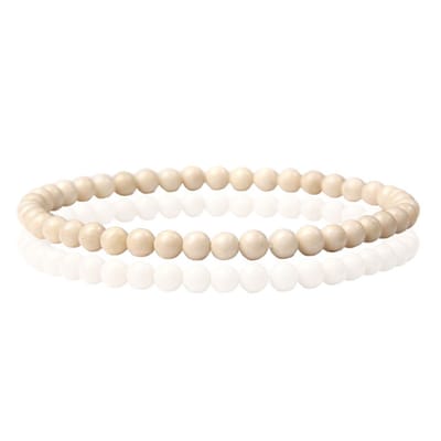 Memphis Natuursteen Armband - 4mm Fossil - 23m