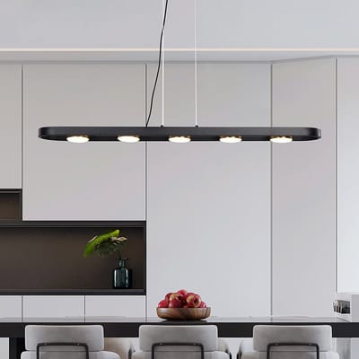 LumenXL Zwarte hanglamp Sesto - gouden details