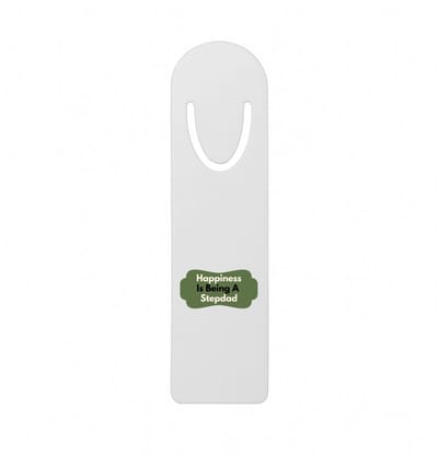 Hacebo® - happiness is being a stepdad metalen boekenlegger - Papa - de liefste stiefvader - vader cadeautjes - vaderdag - verjaardag - geschenk - kado Bladwijzer boekenleggers - 12.7 cm x 3.2cm