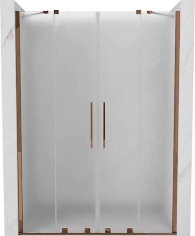 Mexen Velar Duo schuifbare douchedeur 140 , ijs, roze goud - 871-140-000-32-60