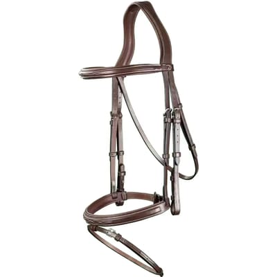 Dy'on - Dy'on - Flash Noseband Bridle Hunter - Brown - Maat Cob