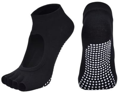 Go Go Gadget - Yoga sokken - Pilates - Teensokken - Open teen - Ademend - Antislip - Zwart