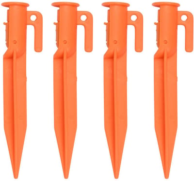 Benson Tentharing - 4x - kunststof - 15 cm - tentpennen/zandharing - robuust - extra stevig