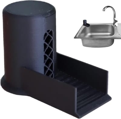 Vaatwasser Afvoer - Luchtspleet Deksel - Keuken Organisatie - Waterdichte Hellingshoek - 9.5 x 3.8 cm - Zwart