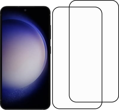 Smartphonica Screenprotector Geschikt voor Samsung Galaxy S23 Plus - Full Cover Tempered Glass with Round Edge - Gehard glas met Afgeronde Hoeken - 2-Pack geschikt voor Samsung Galaxy S23 Plus