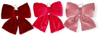 Daan Kromhout - Set - 3 - Strikken - Decoratiestrikken - Fluweel - Hangers - Kerst