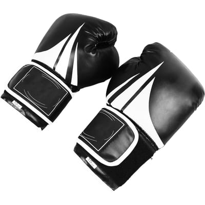 1 Paar 10oz Bokstraining Handschoenen Vechten Zandzak Bokshandschoenen voor Mannen Vrouwen Zwart black