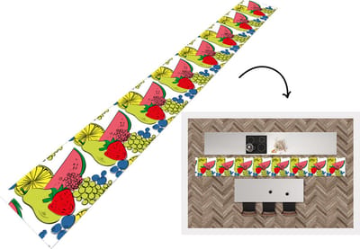 Keukenloper - Keukenmat - Fruit - Cartoon - Patroon - 400x50 cm - Keuken vloerkleed