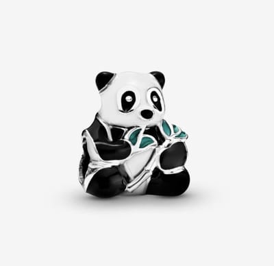 Fler® | 925 Sterling Zilver Bedel | Panda | Past op populaire bedel armbanden (standaard - 3mm) | armbandbedel | Bedels Charms Beads