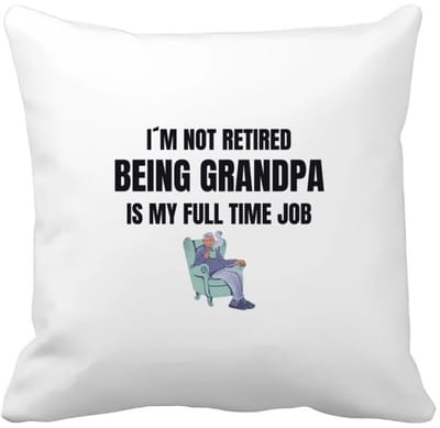 Akyol - im not retired being grandpa is my full time job Kussen hoes - Opa - opa cadeau - cadeau - pension - kantoorhumor - 40 bij 40 cm