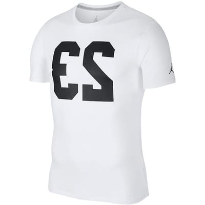 T-shirts Jordan Homme Blanc Col Rond Coupe Droite Modérée XS black