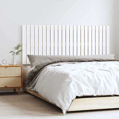 vidaXL - Wandhoofdbord - 147x3x60 - cm - massief - grenenhout - wit