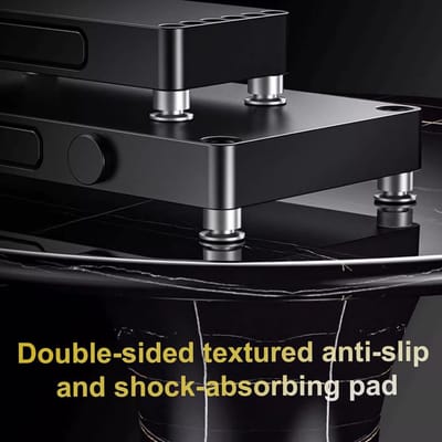 Luidspreker Voeten - Geluidsisolatie Accessoires - Verbeter Geluidskwaliteit - Resonantie Absorptie - 4 Stuks - Zwart Zilver