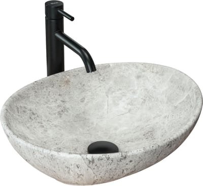 Rea Sofia Light Stone Opzetwastafel Steen Imitatie 41x34,5 cm