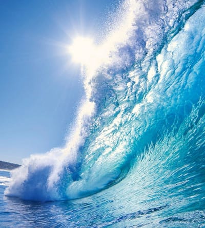 Fotobehang - Wave 225x250cm - Vliesbehang