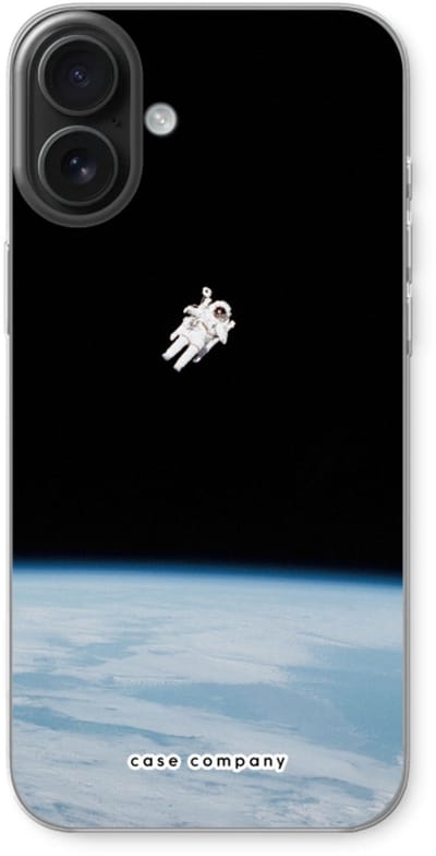 Case Company® - Hoesje geschikt voor iPhone 16 Plus hoesje - Alone in Space - Soft Cover Telefoonhoesje - Bescherming aan alle Kanten en Schermrand