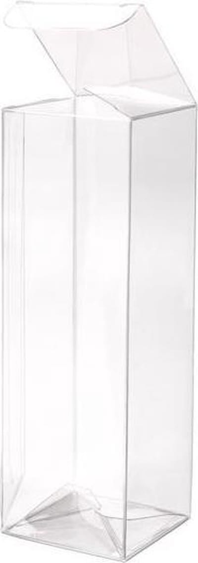 Plastic Doosjes 5,2x5,2x15,5cm Kristalhelder (25 stuks) | transparante doosjes | doorzichtige doosjes