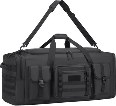 Grote Reistas voor Handbagage, Sporttas met Schoencompartiment en Isolatie, Ideaal voor Training, Weekenduitjes en Sauna, 135L, Zwart, Ruim en Praktisch